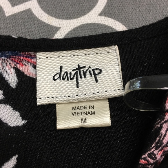 Daytrip Floral Boho Hippie Tie Back Top 10P - Picture 9 of 12